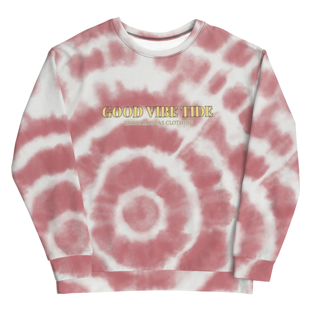 Red Tie-Dye Vibe Tropical Sweatshirt - Luna BR wear co.