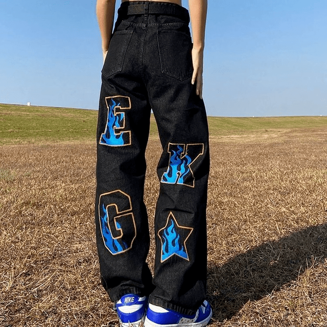 Retro American Hip-Hop Wide Leg Jeans for Men - Luna BR wear co.