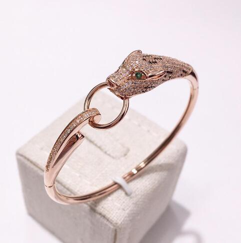 Rose Gold Leopard Diamond Ring Bracelet - Luna BR wear co.