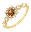 S925 Silver Gold Plated Natural Garnet Jewelry - Luna BR wear co.