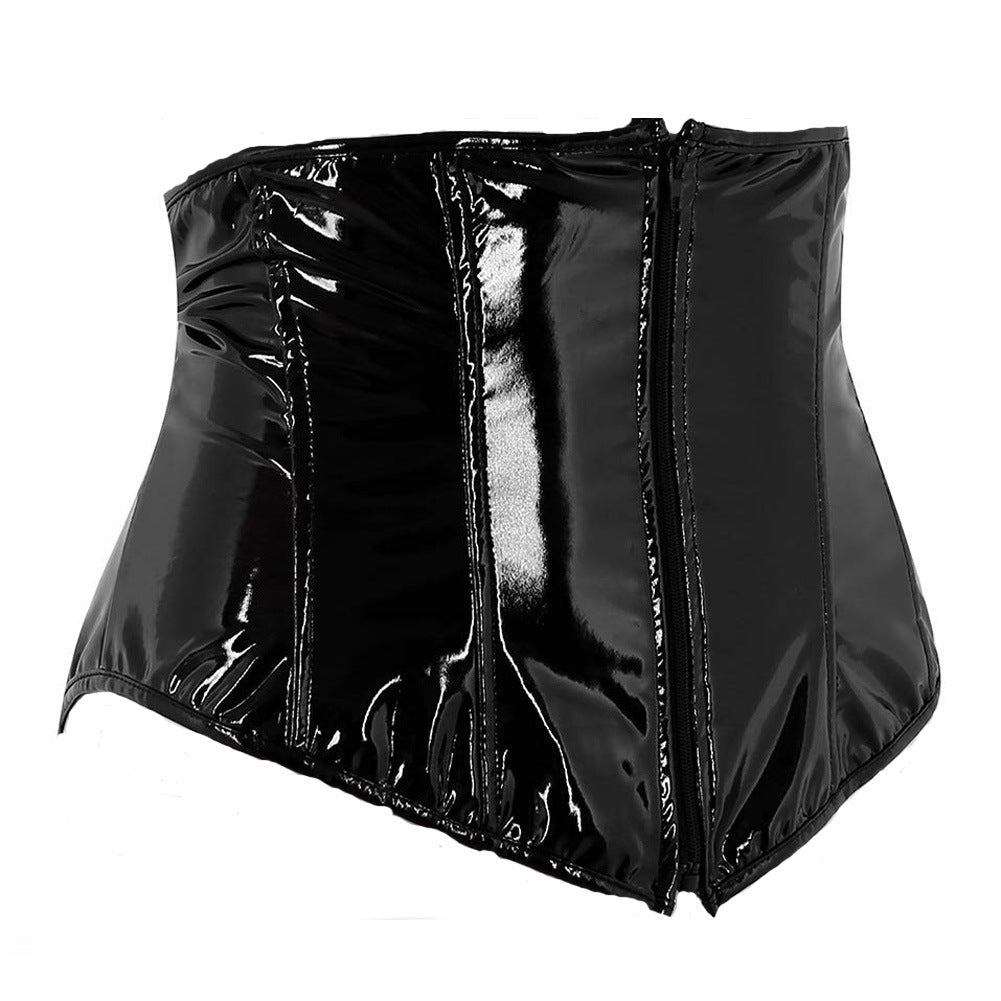 Sexy Short PU Leather Waist Clip Corset for Women - Luna BR wear co.