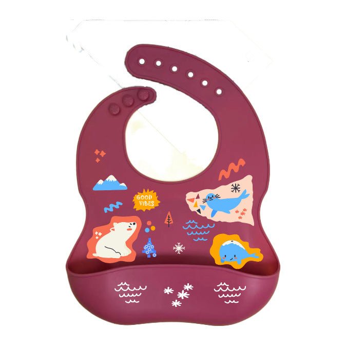 Silicone Bib for Babies - Waterproof and Easy Clean - Luna BR wear co.