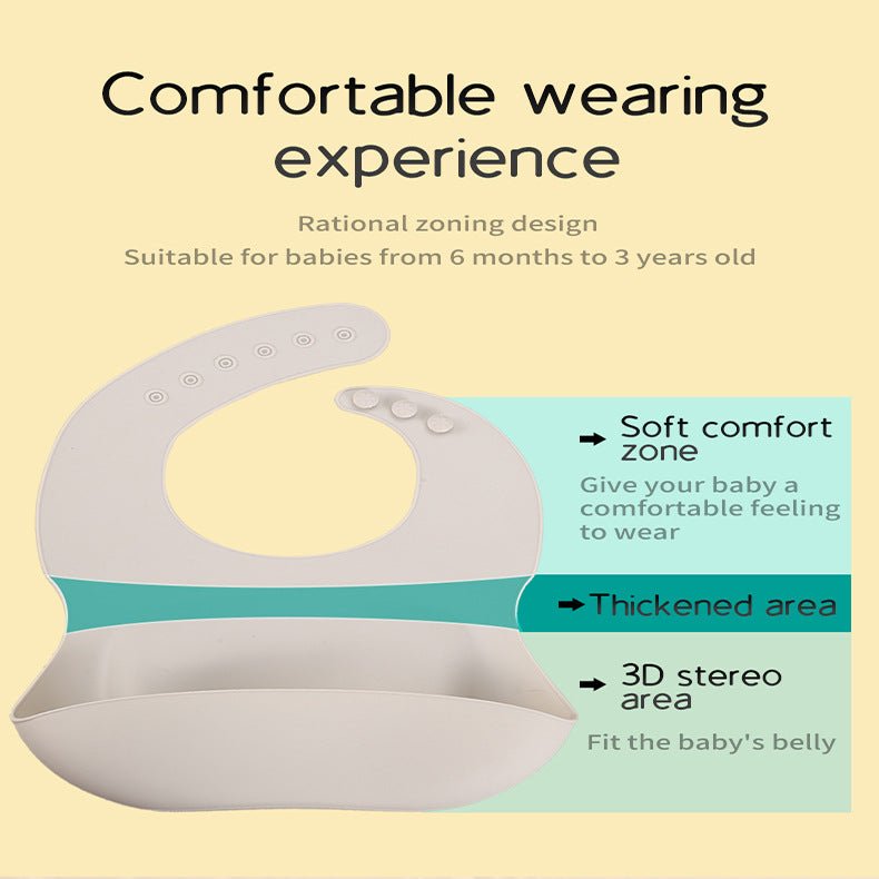 Silicone Bib for Babies - Waterproof and Easy Clean - Luna BR wear co.