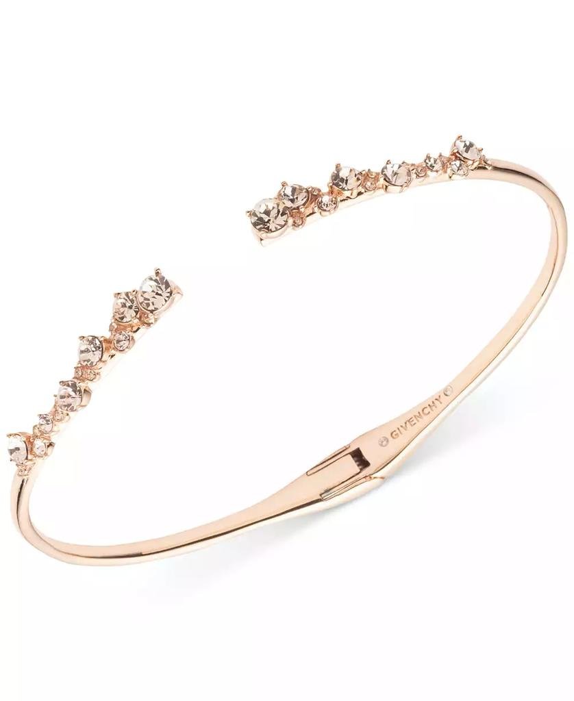 Silver-Tone 2-Pc. Set Stone Scatter Cluster Cuff Bangle Bracelet & Matching Drop Earrings - Luna BR wear co.