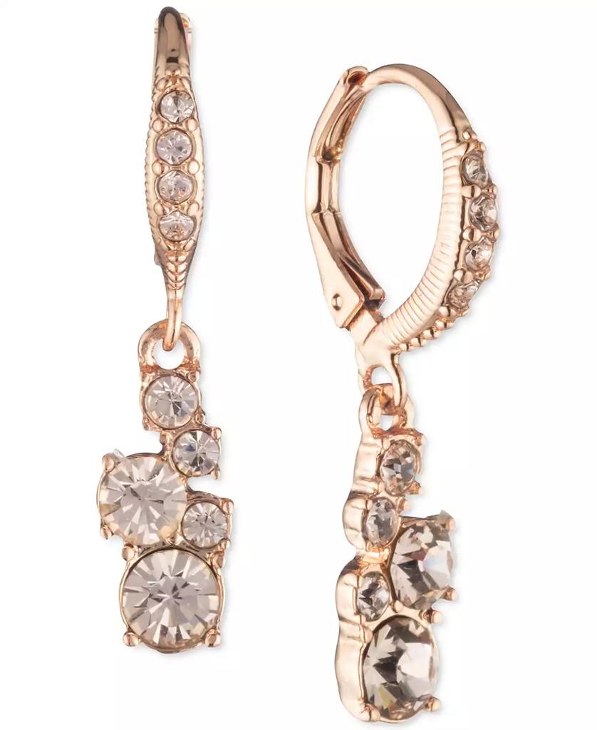 Silver-Tone 2-Pc. Set Stone Scatter Cluster Cuff Bangle Bracelet & Matching Drop Earrings - Luna BR wear co.
