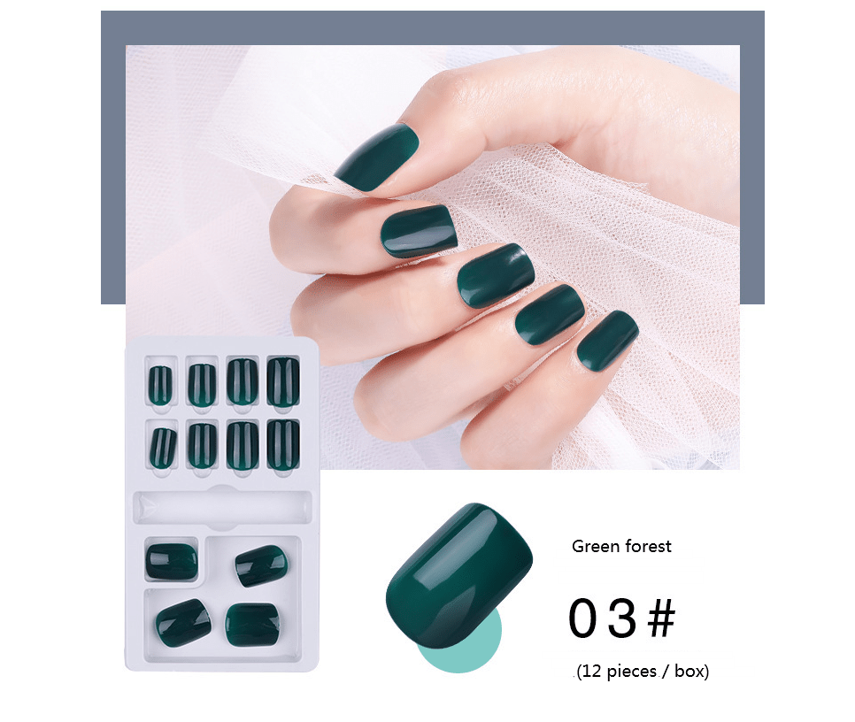 Solid Color Press-On Nails - False Nail Tips - Luna BR wear co.