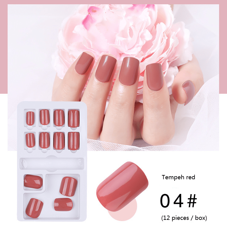 Solid Color Press-On Nails - False Nail Tips - Luna BR wear co.