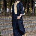 Stylish Men's Black Long Shirt Muslim Robe - Luna BR wear co.