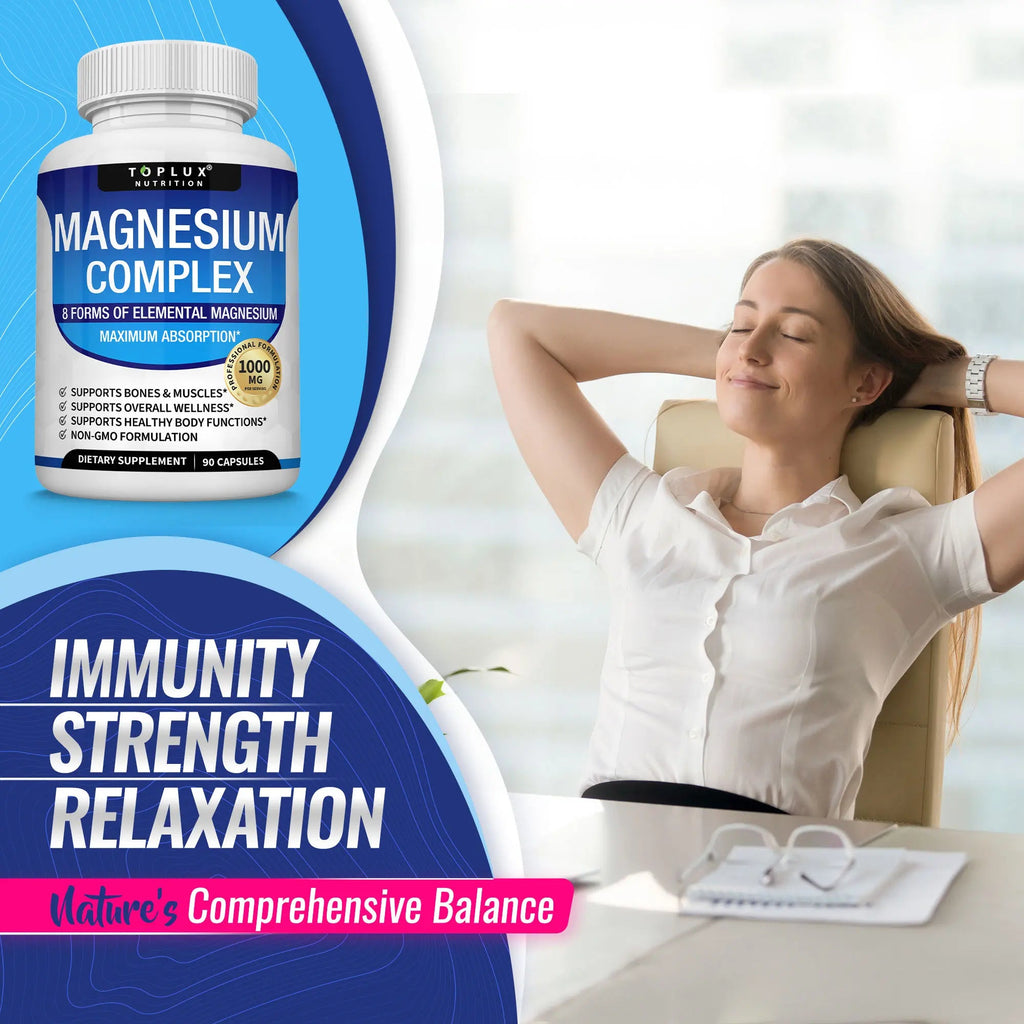 Toplux Magnesium Complex 8 Essential Magnesium Supplement - XIOR LUXE