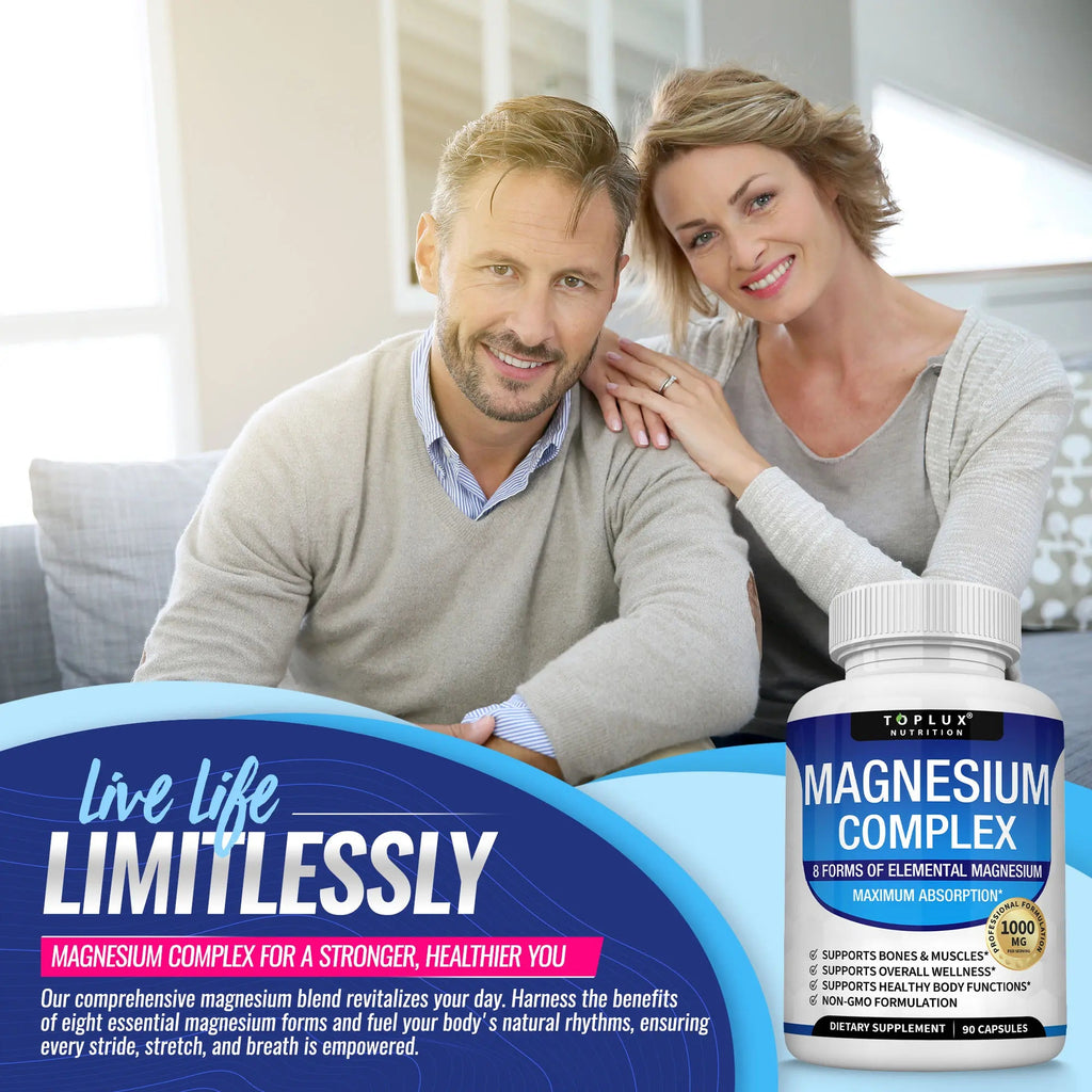 Toplux Magnesium Complex 8 Essential Magnesium Supplement - XIOR LUXE