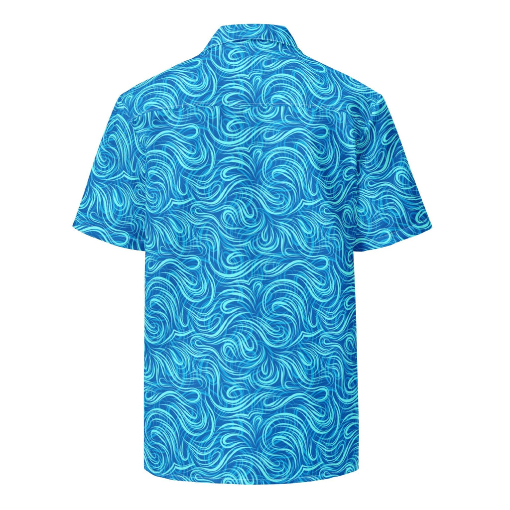 Tsunami Island Party Button Down Hawaiian Shirt - Coastal Summer 2024 Collection - Luna BR wear co.