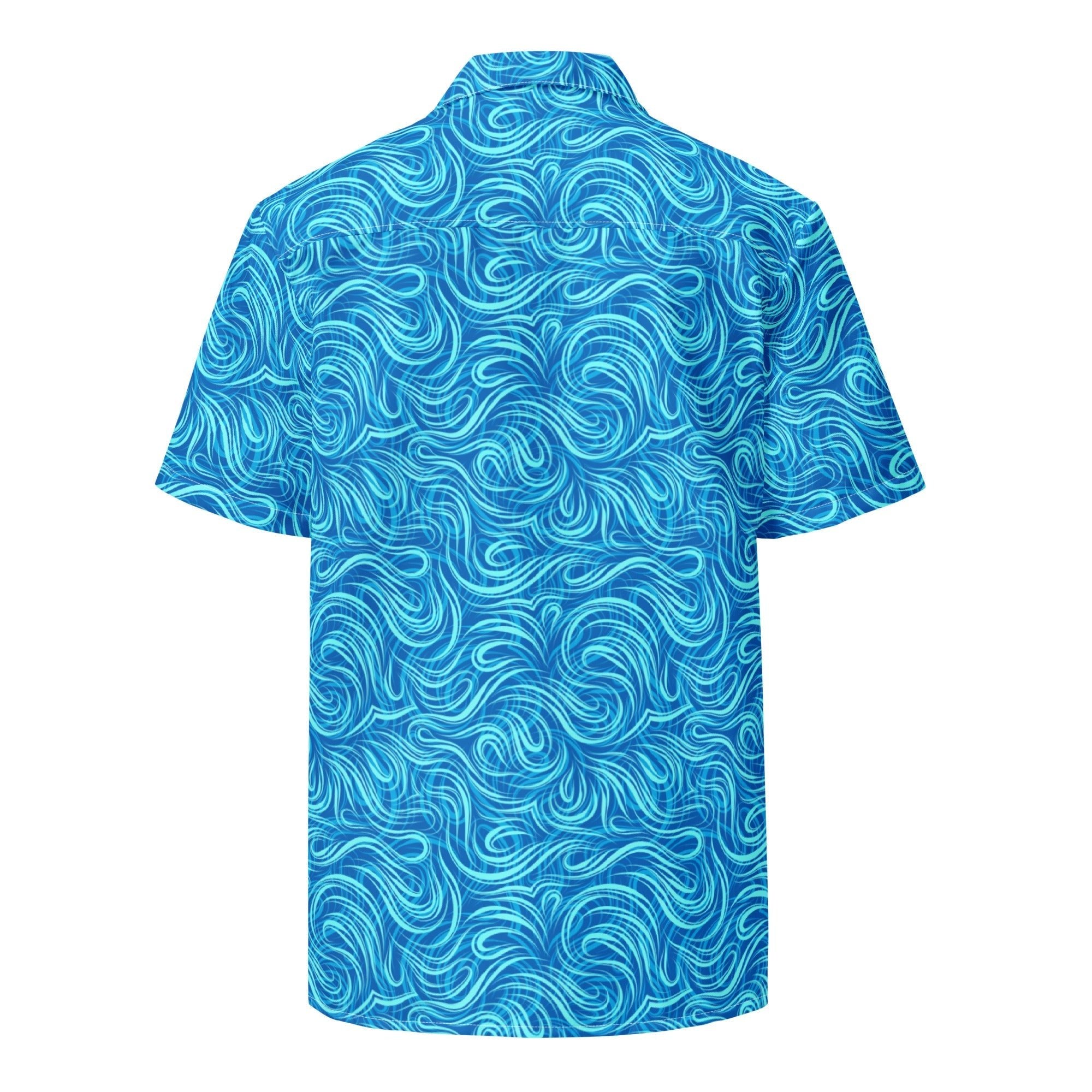 Tsunami Island Party Button Down Hawaiian Shirt - Coastal Summer 2024 Collection - Luna BR wear co.