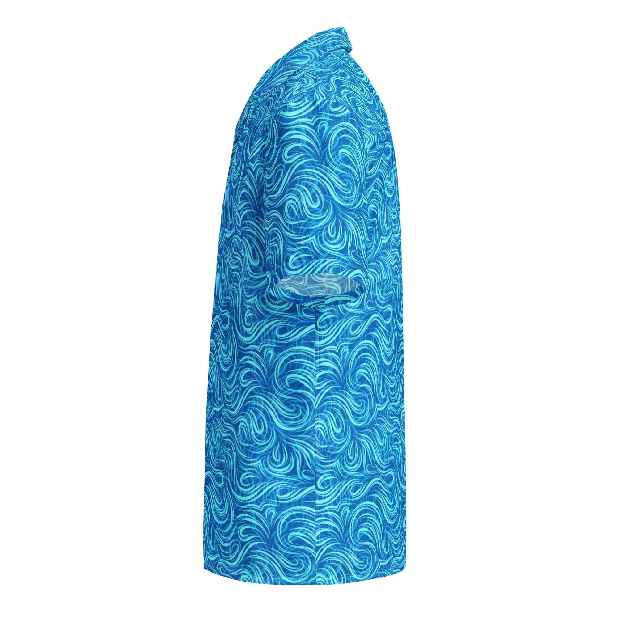 Tsunami Island Party Button Down Hawaiian Shirt - Coastal Summer 2024 Collection - Luna BR wear co.