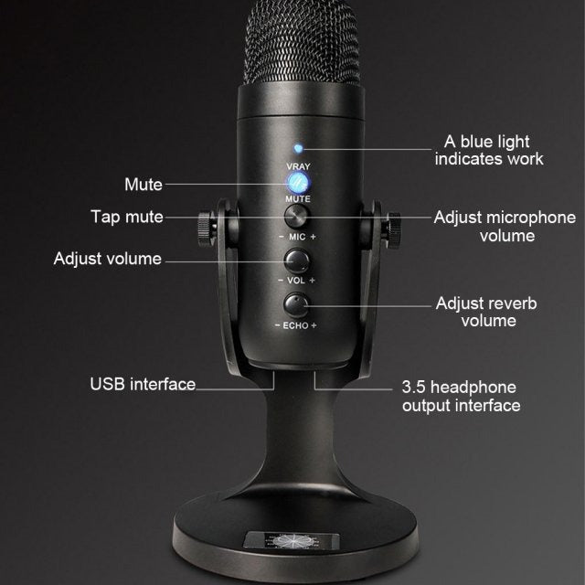 USB Microphone for Mobile Gaming and Live Recording - Luna BR wear co.