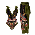 Vintage Women's Printed One Piece Swimsuit - Luna BR wear co.
