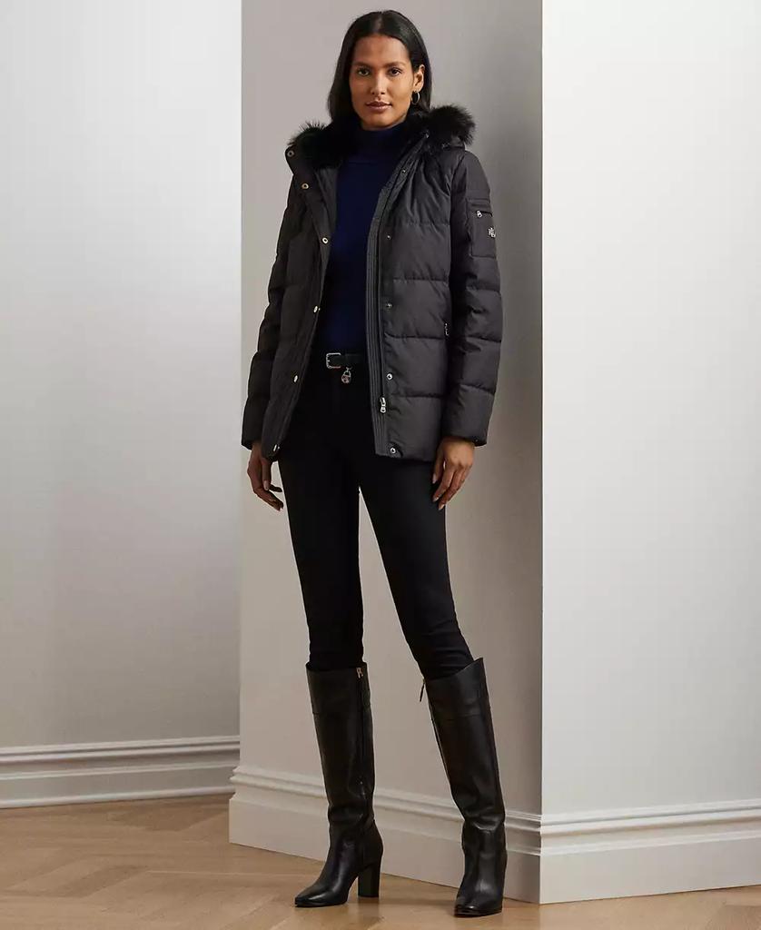 Women's Faux-Fur Hooded Puffer Coat - Luna BR wear co.