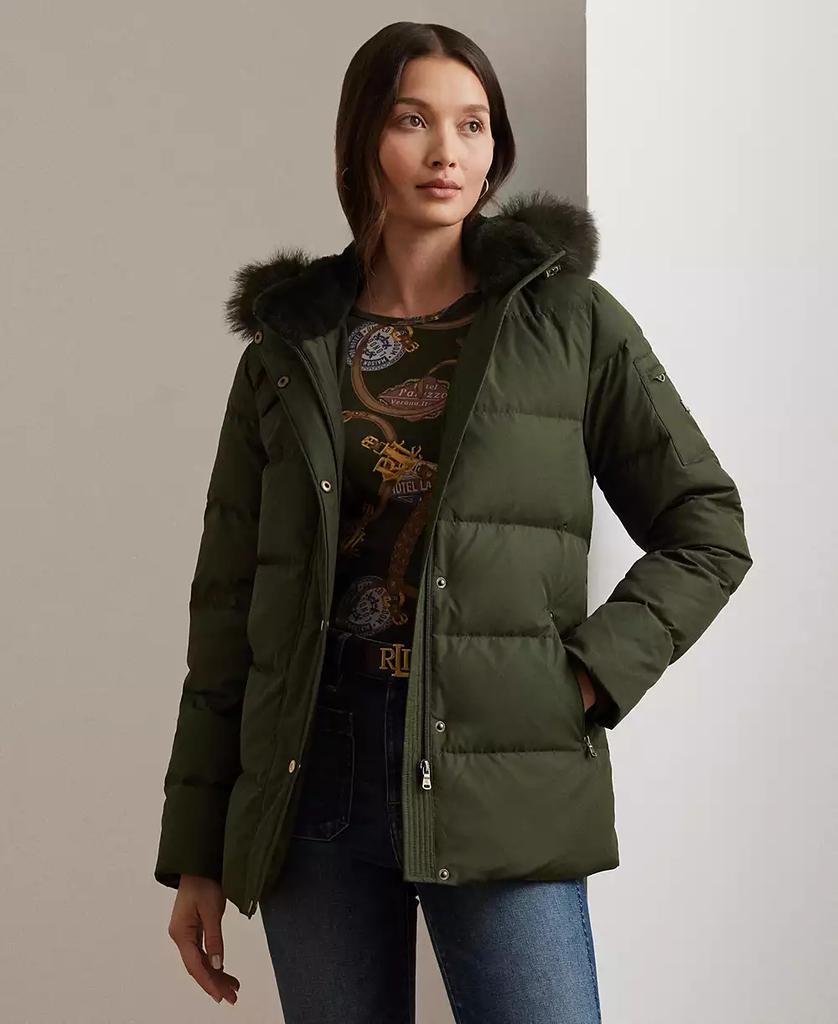 Women's Faux-Fur Hooded Puffer Coat - Luna BR wear co.