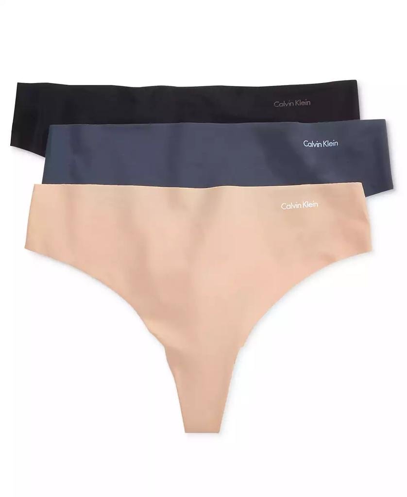 Women's Invisibles Thong Underwear 3-Pack QD3558 - Luna BR wear co.