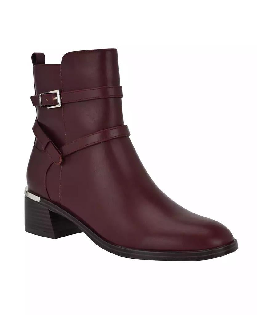 Women's Jasen Buckle Strap Block Heel Booties - Luna BR wear co.