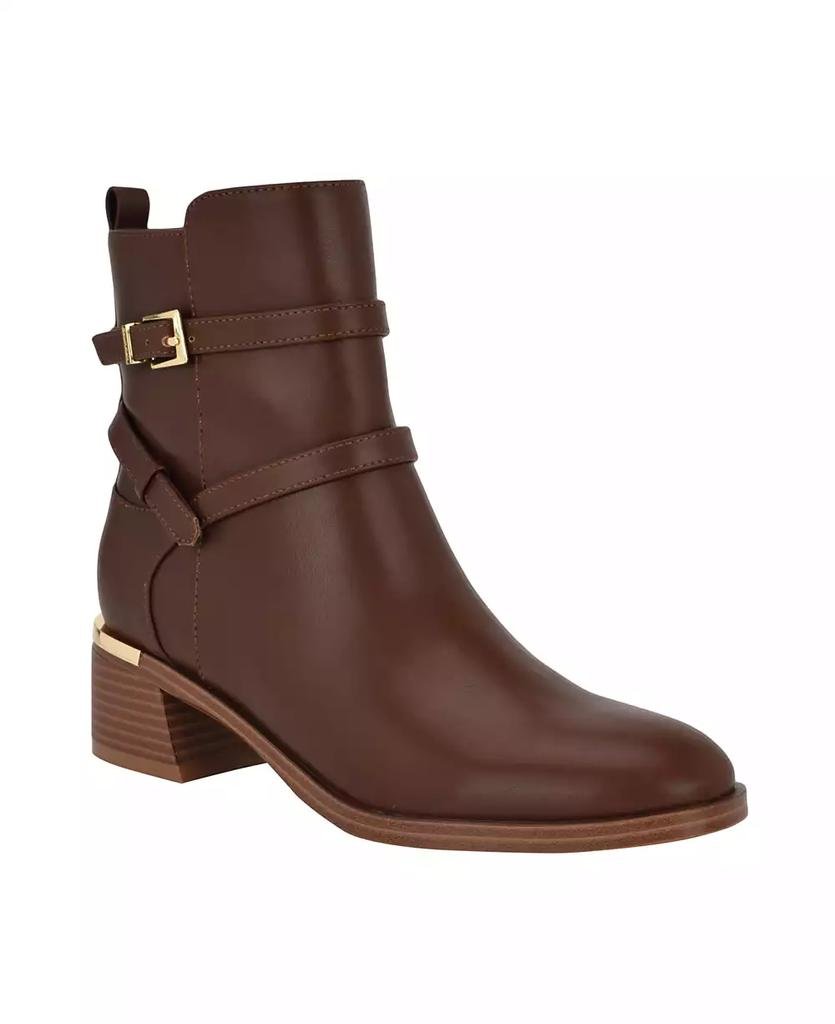 Women's Jasen Buckle Strap Block Heel Booties - Luna BR wear co.