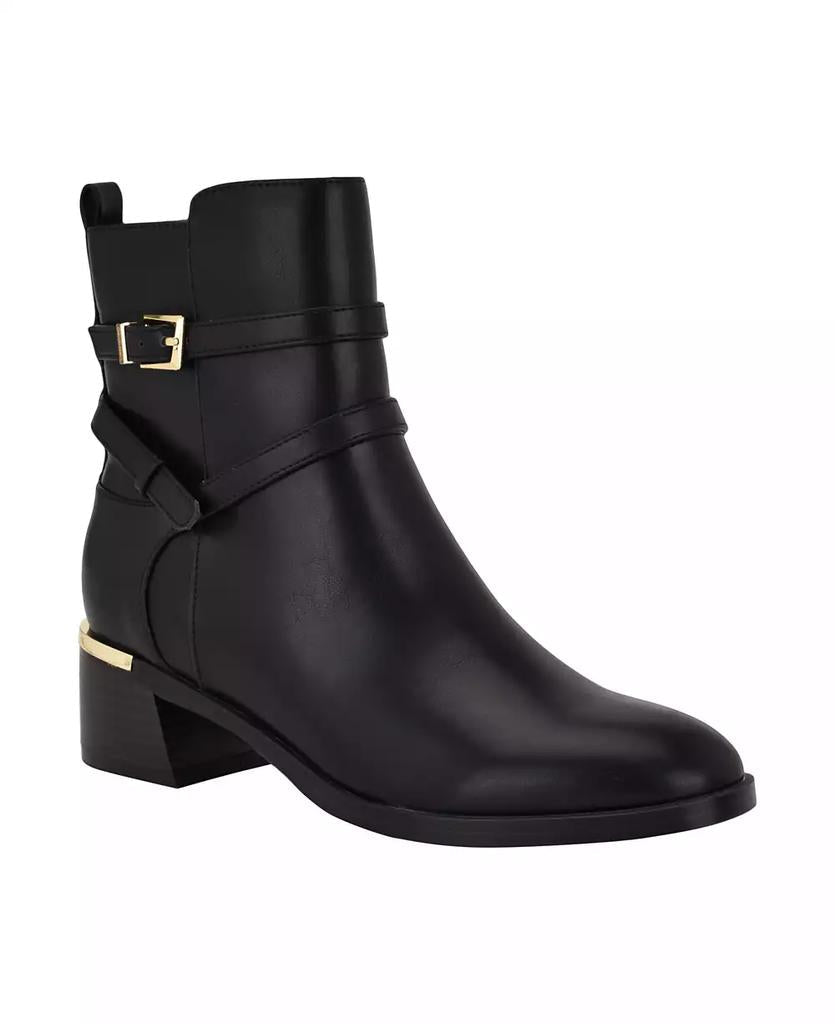 Women's Jasen Buckle Strap Block Heel Booties - XIOR LUXE