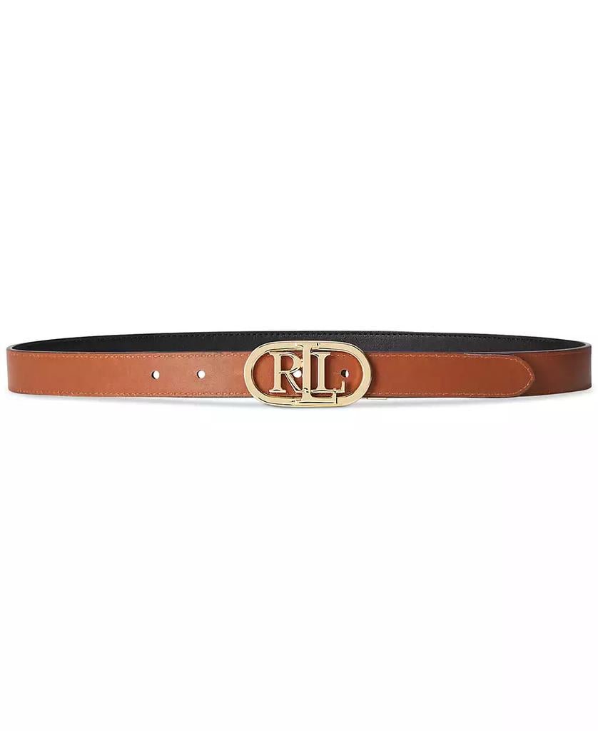Women's Logo Reversible Skinny Leather Belt - Luna BR wear co.