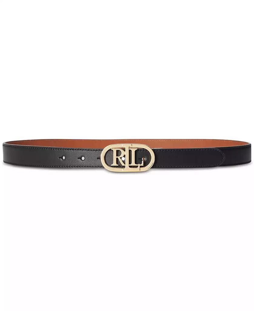 Women's Logo Reversible Skinny Leather Belt - Luna BR wear co.