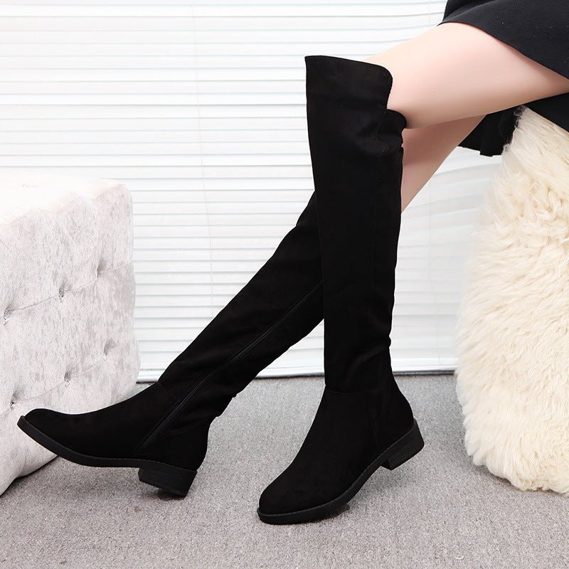 Women's Over The Knee Flat High Tube Boots - Luna BR wear co.
