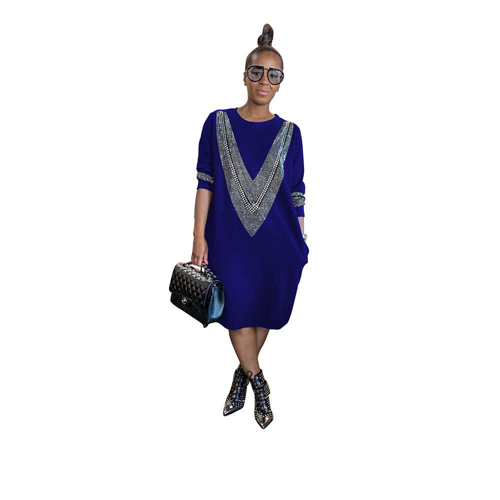 YZ1224 Women's Casual Loose Dress for Fall/Winter - Luna BR wear co.