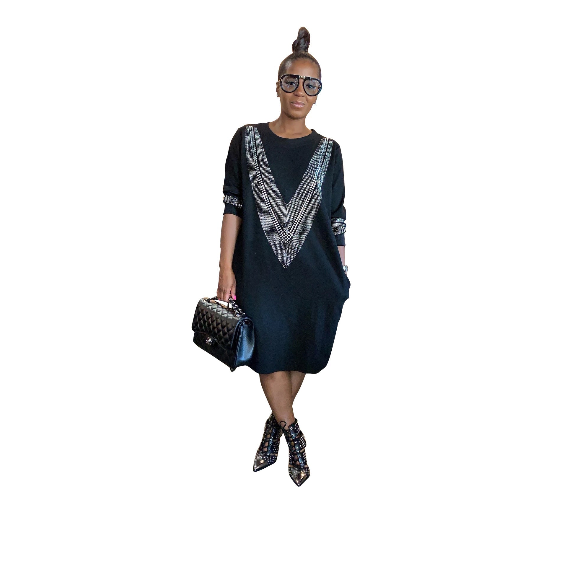 YZ1224 Women's Casual Loose Dress for Fall/Winter - Luna BR wear co.